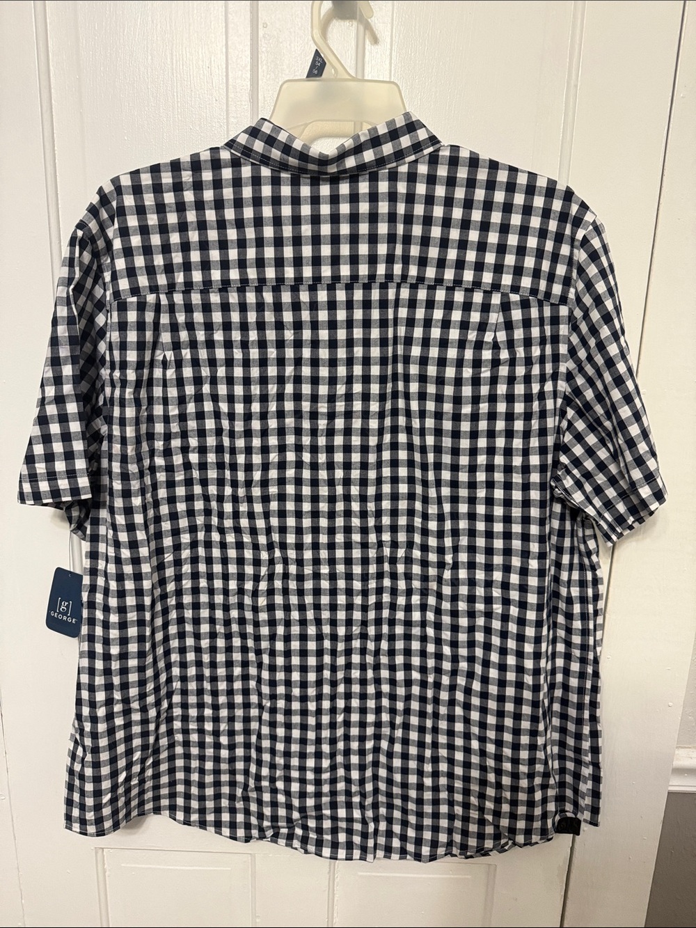 George Navy & White Gingham Button-Down Shirt - Picture 2 of 4